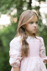 LITTLE TEMPEST TAFFETA SMOCKED GOWN